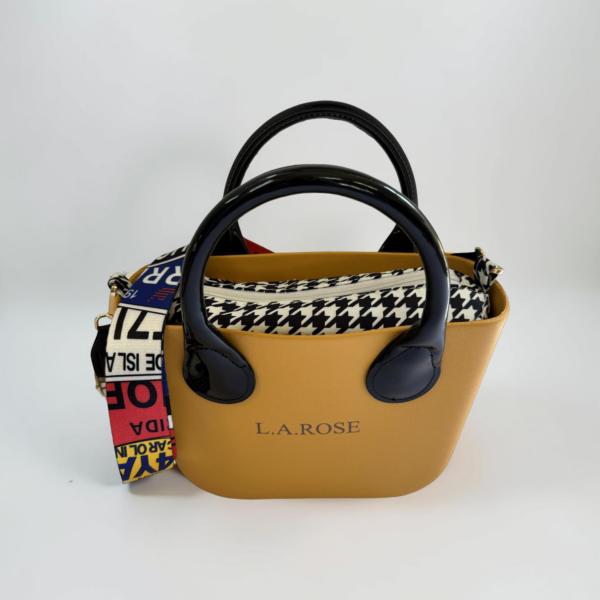 Eva super mini Mustard, black with hounds tooth - Image 2