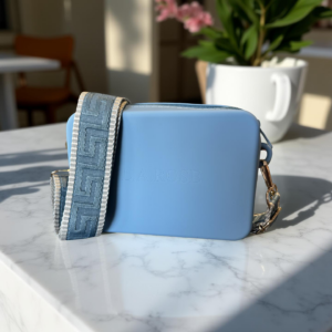 Silicone Mini Denim blue with blue and beige 2