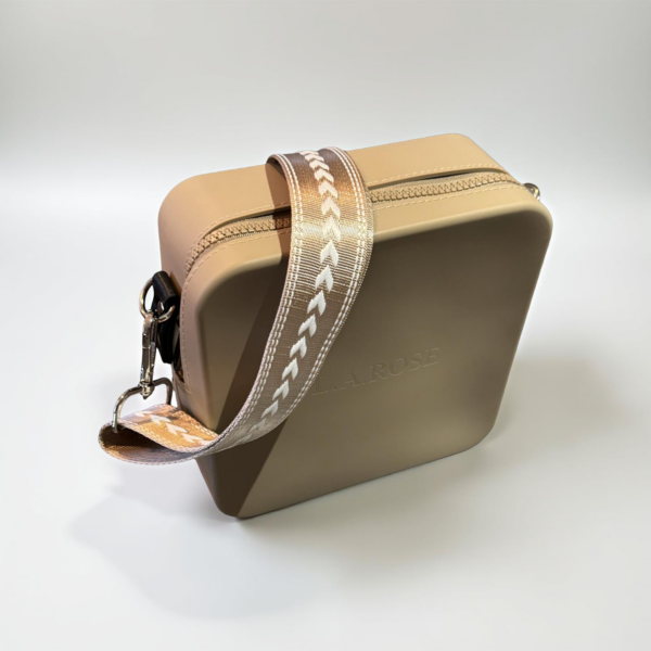 Silicone square Khaki with beige and white - Image 2