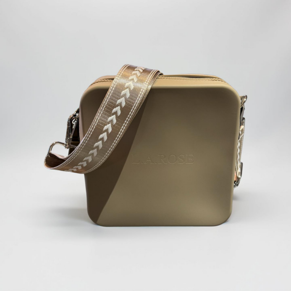 Silicone square Khaki with beige and white - Image 4
