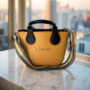 Super mini Mustard with black and yellow grey straps