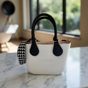 Eva super mini White , black with salmon inner #3