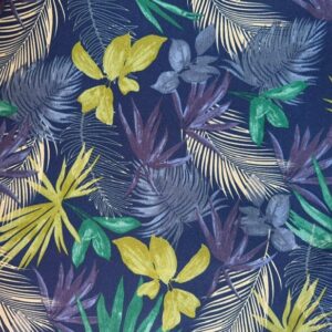 Navy colourful leaves Table Cloth