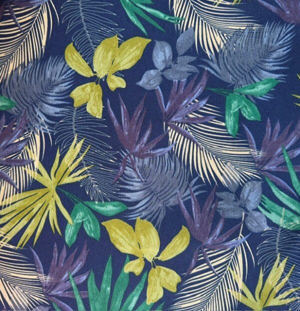 Navy colourful leaves Table Cloth