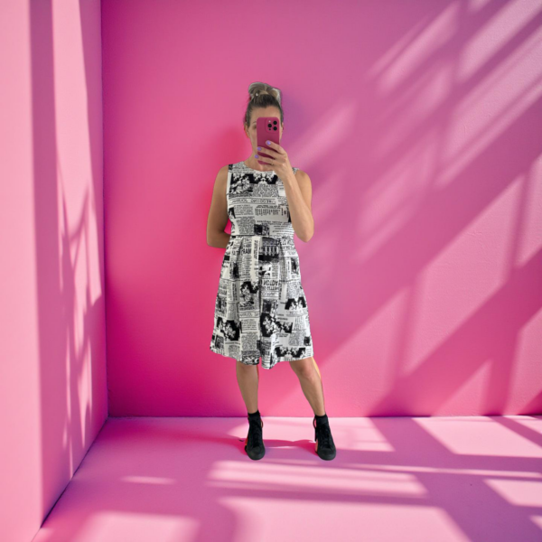 Suzi dress Newspaper print #2