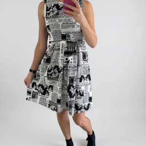 Suzi dress Newspaper print #2
